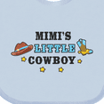 thumbnail image 4 of Inktastic Mimis Little Cowboy with Cowboy Hat and Boots Boys Baby Bib, 4 of 4