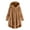 Brown, variant on LEAVINGSUO Womens Fashion Winter Coats for Women Fashion Women's Button V-Neck Pullover Tops Long Sleeve Hooded Blouse Ciat