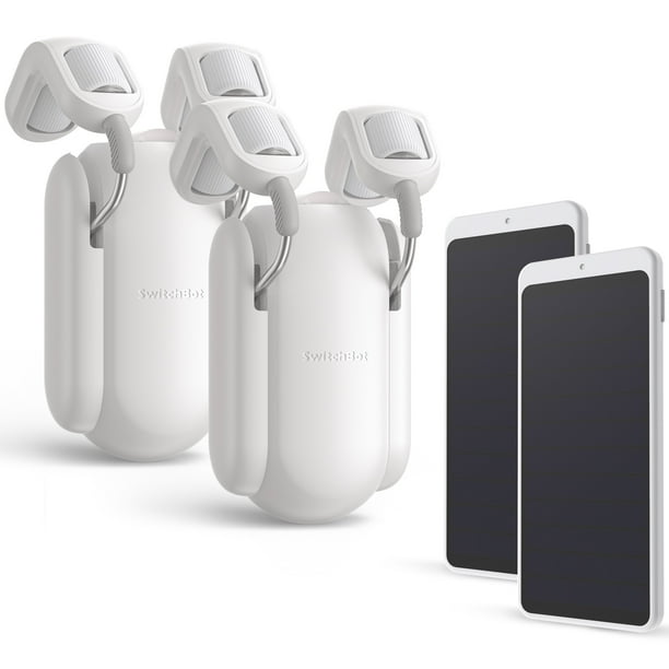 SwitchBot Curtain Rod 2 with Solar Panel, Smart Curtain Opener and