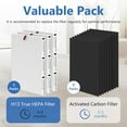 thumbnail image 4 of SAKEGDY 3 Pack C545 True HEPA Replacement Filter Set, Compatible with Winix C545 Air Purifier, Winix Filter S, Part# 1712-0096-00, 2522-0058-00. Include 3 True HEPA + 9 Carbon Pre-filters, 4 of 8