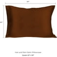thumbnail image 2 of Spasilk Satin Pillowcase for Hair and Face Beauty, Queen/Standard, 1 Pack, Chocolate, 2 of 7