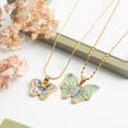 thumbnail image 6 of Sunyuer Golden 18K Gold-Plated Stainless Steel Enamel Butterfly Pendant Necklace for Women - Chic & Colorful, 6 of 9
