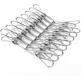 thumbnail image 1 of Pinza para ropa de 40 Uds., pinza de resorte súper, pinza para ropa de metal, acero inoxidable duradero, utilizada para ropa/bolsa de aperitivos/exterior/cocina/oficina, 1 of 5