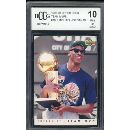 1992-93 Upper Deck Team MVPs #TM1 Michael Jordan CL Card BGS BCCG 10 Mint 
