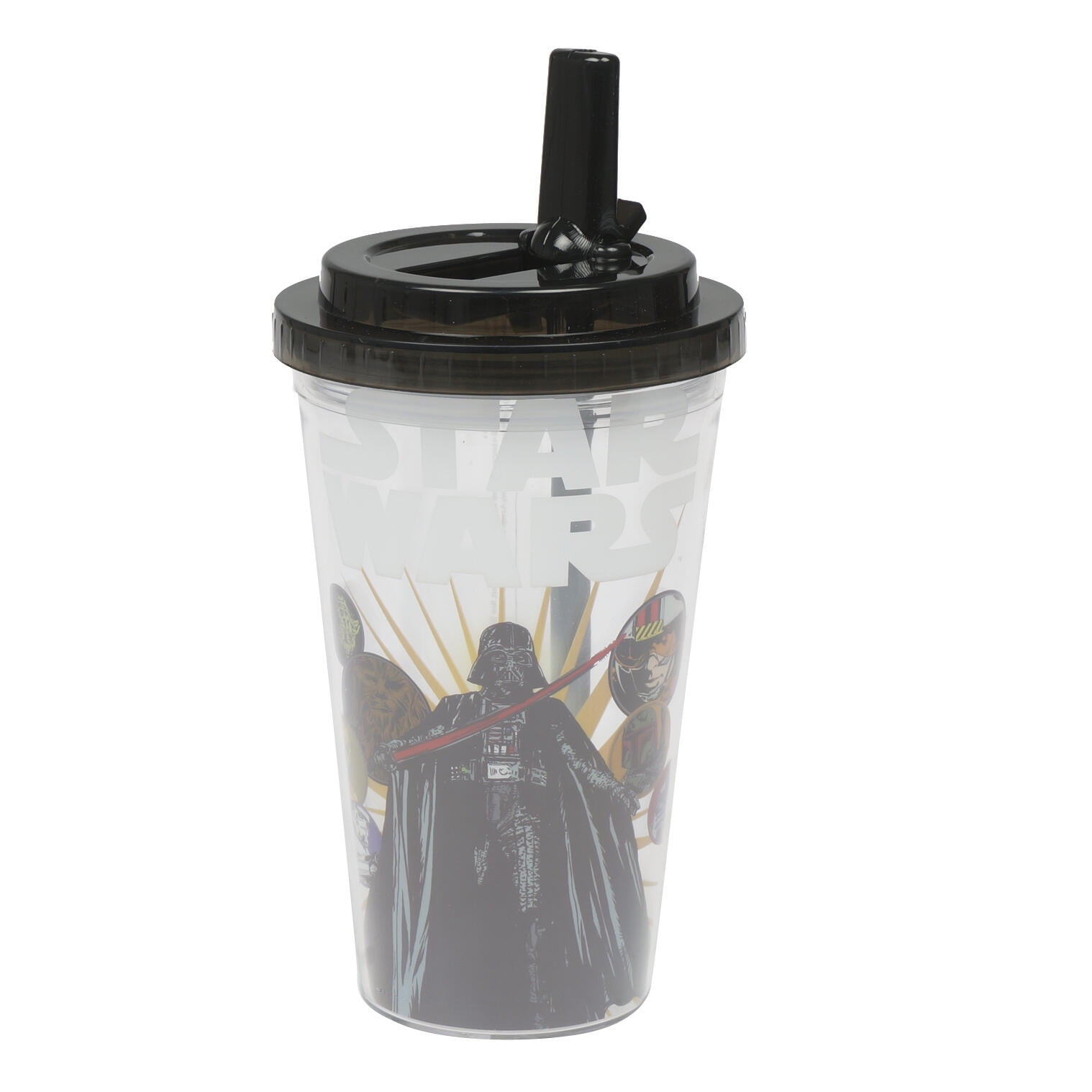 Silver Buffalo Darth Vader and Others Plastic Flip Straw Cold Cup, 16 oz -  Walmart.com