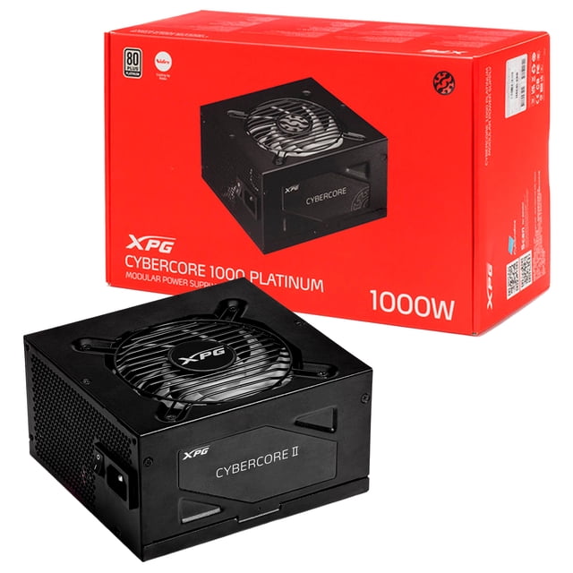 FUENTE DE PODER XPG CYBERCORE II 1000W PLATINUM FULL MODULAR 12V NEGRO CYBERCOREII1000P-BKCUS
