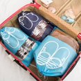 thumbnail image 5 of Paquete de 5 bolsas organizadoras de zapatos de viaje portátiles para botas, tacón alto, cordón, ventana transparente, bolsas de almacenamiento que ahorran espacio, tamaño grande, azul marino, 5 of 5