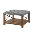 thumbnail image 1 of Manor Park 30" Farmhouse Tufted Ottoman - Grey, 1 of 5