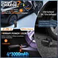 thumbnail image 4 of Ophanie Cordless Tire Inflator Portable Air Compressor, 4*3000mAh Battery, Air Pump for Car Tires with Automatic Shutoff, Electric Pump with Digital Pressure Gauge, 4 of 8