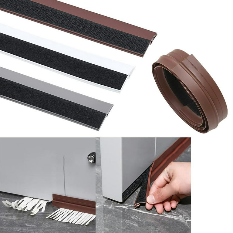 QIFEI Self Adhesive Door Sweep Draft Stopper - Weather Stripping Rubber  Under Door Bottom for Interior Doors Seal Strip Insulation for  Weatherproof, Soundproof White 