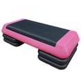 thumbnail image 1 of Tuqiang Aerobic Stepper Adjustable Step Platform Trainer Pink Black with 4 Risers, 1 of 7