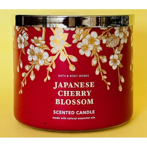 3-Wick Scented Candle 14.5 oz Large Japanese Cherry Blossom
