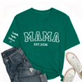 thumbnail image 7 of Women's Summer Tops BWASD Casual V Neck Short Sleeves Shirts Mama Graphic Blouses Outfits Personalised DIY Mothers Day Birthday For Mum Blackish Green S-XXXL, 7 of 7