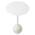 thumbnail image 3 of Coffee Sofa Side Table, White, Wood, Round, Living Kitchen Cafe Bistro Hospitality Restaurant, Modern Contemporary HB36385, 3 of 10
