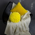 thumbnail image 2 of JWH Handmade Aesthetic 3D Round Velvet Flower Pillows Decorative Throw Pillow Floral Accent Pillows Decor 12inch Light Yellow, 2 of 9