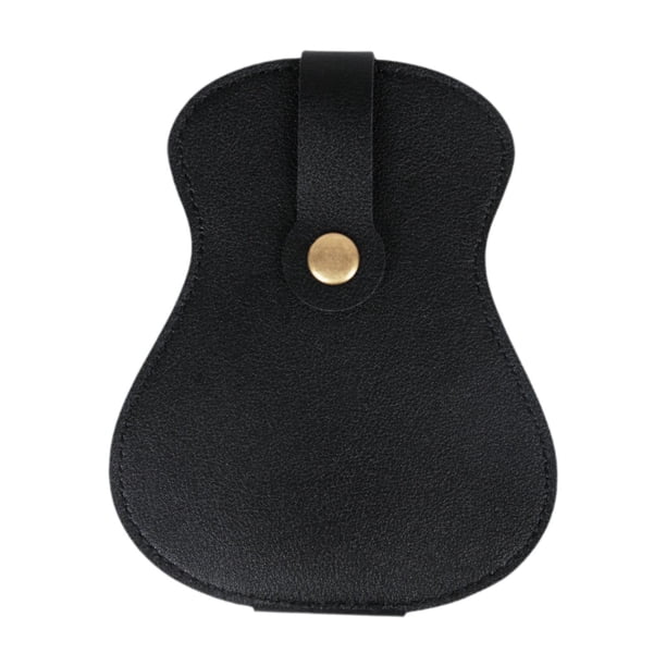 Bolsa para guardar púas de guitarra, funda para púas de guitarra, estuche para púas de guitarra para niños y amigos. Negro