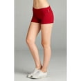 thumbnail image 3 of Essential Basic Junior Women Fold Over Low Rise Short Cotton Spandex Yoga Dance, 3 of 4
