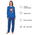 thumbnail image 2 of Snowman Hockey Matching Family Christmas Pajamas With Pet Sizes, Winter Hockey Holiday Pjs For Adults Kids And Dog, Blue, 2 of 7