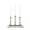 Silver 3 Candle Solid Asymmetrical 12" x 6" x 9", variant on DecMode 3 Holder Silver Aluminum Candelabra with Candle Plate