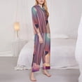 thumbnail image 3 of Balery Dreamy Moonlit Window Conjunto de Pijama con Estampado para Mujer, Conjunto de Dos Piezas con Manga Larga, Ropa de Dormir Suave con Bolsillos, Pijamas Cómodos-X-Large, 3 of 7