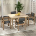 thumbnail image 4 of Gymax Stackable Dining Chair Set of 4 w/ Breathable Backrest Adjustable Foot Pads, 4 of 9