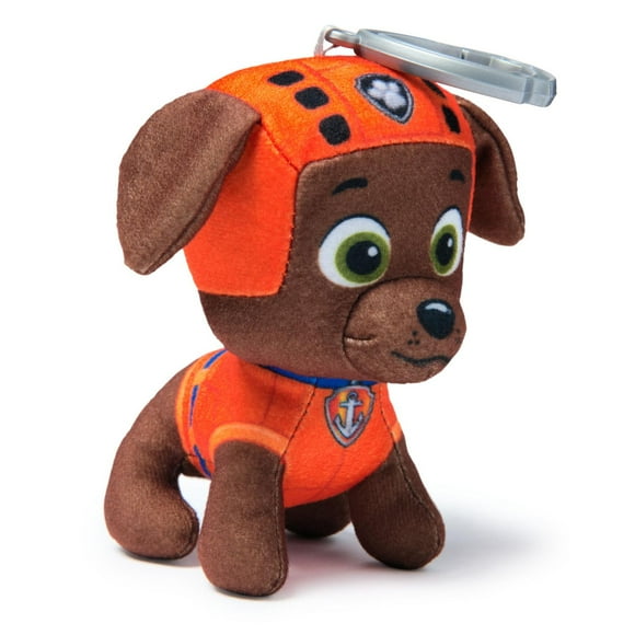 PAW Patrol: Rescue Wheels, 4-Inch Zuma Plush Toy, Miniature Stuffed Animals with Keychain Clip, Kids Toys for Boys and Girls 3+