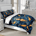 thumbnail image 3 of TeasBank Cartoon Mermaid Comforter Cover for Kids Girls King Duvet Cover Set Mermaid Princess Galaxy Planet Theme Bedding Set 1 Quilt Cover with 2 Pillow Cases(No Comforter), 3 of 4