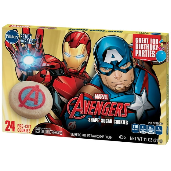 pillsbury ready to bake avengers shape sugar cookie dough 11 oz pillsbury ready to bake avengers shape sugar cookie dough 11 oz walmart com