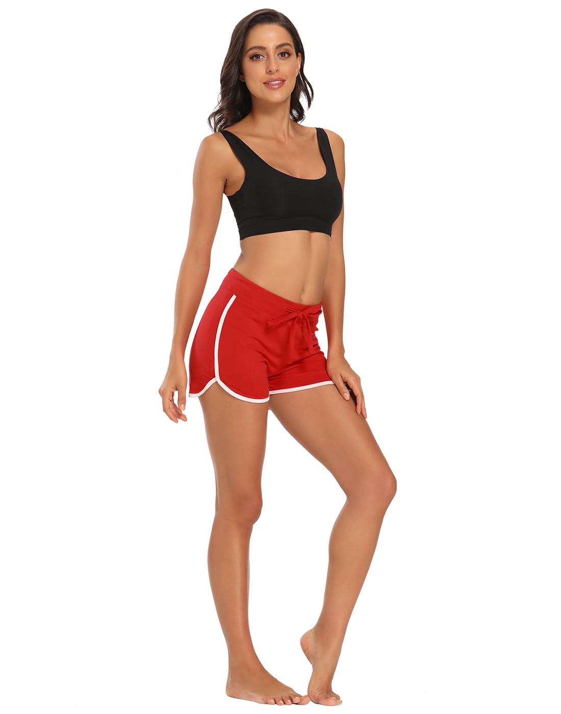 HDE Women Dolphin Shorts Running Workout Clothes Red Medium