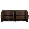 thumbnail image 4 of Taran Designs Milton 4-door Solid Wood Sideboard in Dark Brown, 4 of 7