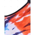 thumbnail image 3 of Panel de encaje Tie Dye Shoulder abierto más tamaño superior Rosegal  Camisetas tallas grandes, 3 of 5