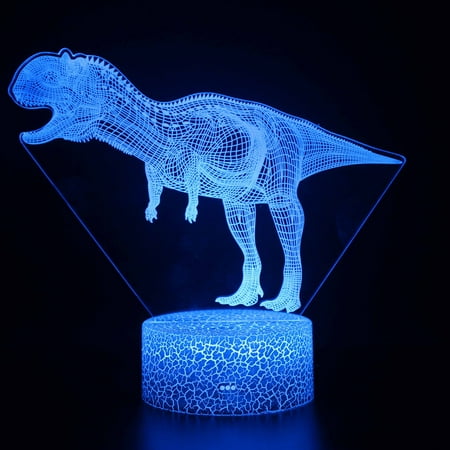 

SAYTAY Toys Kids Night Light Dinosaur Christmas Gift Birthday 3D Illusion Lamp for Kid 7 Color