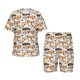 thumbnail image 1 of Fotbe Shiba Inu Dog Pijama Estampada de 2 Piezas para Niños – Ropa de Dormir de Manga Corta Cómoda para Niños y Niñas, Camiseta y Shorts de Algodón-Medium, 1 of 6