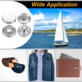 thumbnail image 6 of Uxcell 24Set 12.5mm Leather Snap Fastener Kit 2.72" Long w 4 Install Tools, Silver, 6 of 6