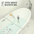 thumbnail image 5 of Rebecca Luxurious Bath, Clear Acrylic Bathtub Tray Caddy Tub Shelf, 34" For One or Two Bathers - With Book or iPad Stand and Wine Glass Holder, 5 of 6