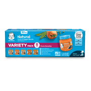 Gerber Natural Stage 2 Baby Food, Variety Pack, 32 oz Jar, 8 Pack