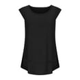 thumbnail image 6 of Womens Side Slit T-Shirts, Short Sleeve Shirts for Women Summer Casual Loose Fit Solid Color Athletic Crewneck Tees Basic Tops, 6 of 6