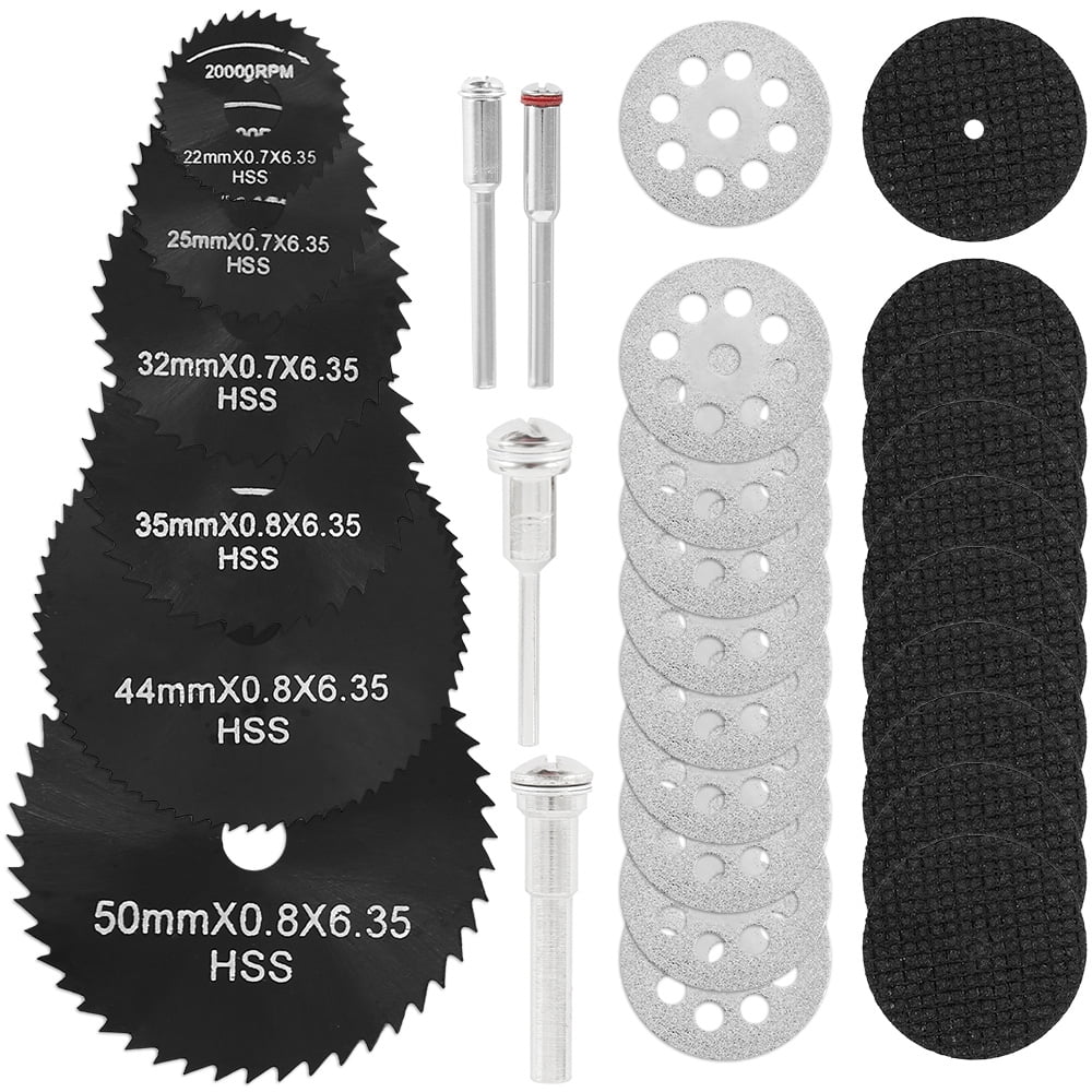 ODOMY Set of 30 PCS Rotary Tool Diamond Metal Wood Cutting Wheels and Drill Cutting Discs