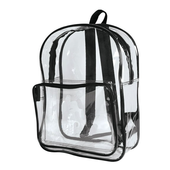 Popular Clear Backpack Book Bag Transparent School Sports Stadium Concert Arena TSA Security Shoulder Travel 2 Pockets