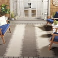 thumbnail image 2 of SAFAVIEH Courtyard Alexa Striped Indoor/Outdoor Area Rug, Beige/Brown, 8' x 11', 2 of 12