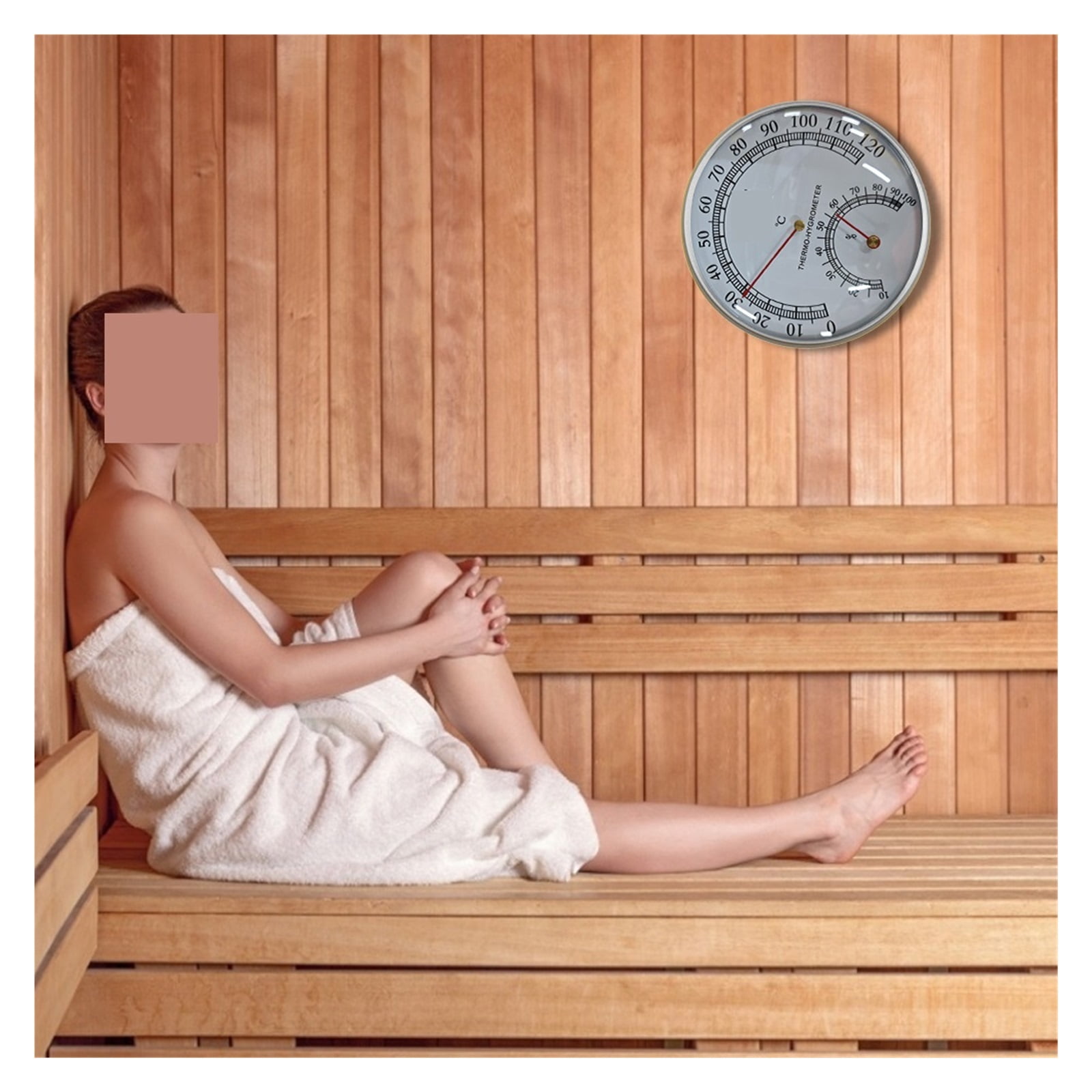 Barometer Hygrometer Thermometer Multiple Pointer Hygrothermograph for Steam Sauna Room ,Fast Response