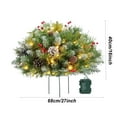 thumbnail image 4 of HomeKingdee Prelit Planter Bushes,Holiday Planter Filler,Prelit Planter Bushes Christmas,Christmas Tree Filler with Led Lights & Red Berries, Holiday Planter Greenery, 4 of 7