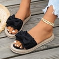 thumbnail image 4 of OKBOP Women Open Toe Flat Slide Sandals Flat Arch Slip Resistant Flatform Stable Flat Heel, 4 of 5