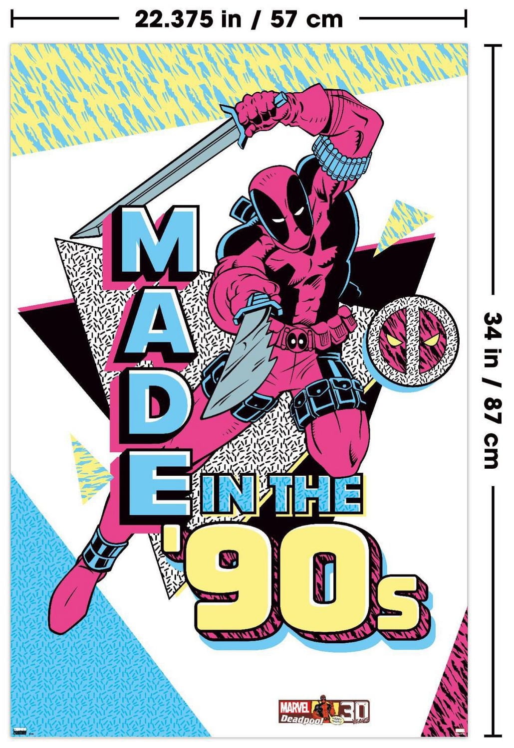 Marvel Comics Deadpool - Made In the 90's Wall Poster, 22.375" x 34"