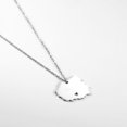 thumbnail image 2 of Collar de mapa de Polonia, colgante de tabla de estructura de Varsovia de capital de amor simple colgante de cadena de clavícula de acero de titanio para mujer (plata) Feliz Sencillez, 2 of 2