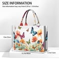 thumbnail image 3 of Large Capacity Tote Bag,White Butterfly Flower Field Pattern Handbag Fashion Luxury Tote Bag,15.7"x13"x 5.1" Inches,Laptop Compatible, 3 of 6
