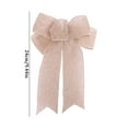 thumbnail image 3 of TIELUTT 6PCS Christmas Bows Large Christmas Bows Xmas Wreath Ribbon Bows Tree Bows Car Hanging Solar Powe Beads Winter Garland for Decorating Transparent Thread for Hanging, 3 of 7