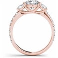 thumbnail image 3 of 2 Carat T.W. Diamond Three-Stone Engagement Ring in 14kt Rose Gold, 3 of 5