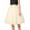 w93# Beige463, variant on Women Shirt Extender Skirts Lace Trim Underskirt Solid Color Elastic Waist Tiered Sheer Layered Patchwork Ruffle Pleated Short Skirt Underwear Spring Office Skirts