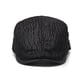 thumbnail image 2 of Gorra plana con estampado texturizado negro, estilo Gatsby vintage, 2 of 4